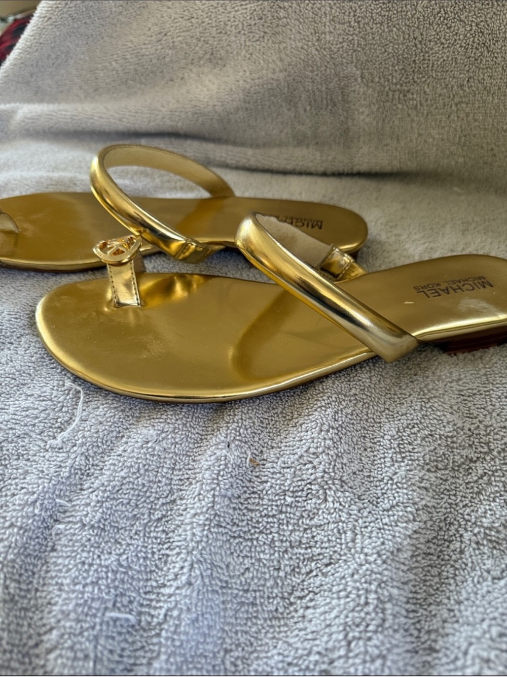 Michael Kors Vera Toe-Ring Slip-On Flat Sandals Womens 9.5 - Picture 5 of 10